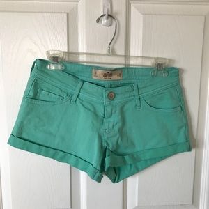 Mint green hollister shorts